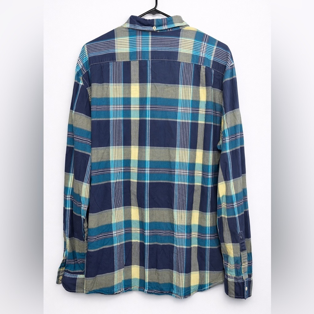 2 for 20$ - American Eagle Outfitters Blue and Yellow Plaid Shirt - 100% cotton - Picture 3 of 9
